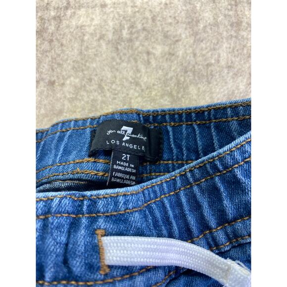 7 For All Mankind Toddler Blue Denim Joggers Size 2T - Picture 6 of 6